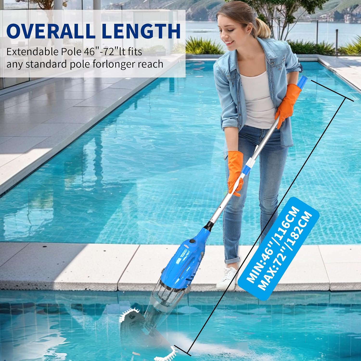 Thumbnail 2 de PoolyPoly Pool Hoover Rechargeable: Cordless Electric Pool Vacuum for Spas, Hot Tubs and Pools