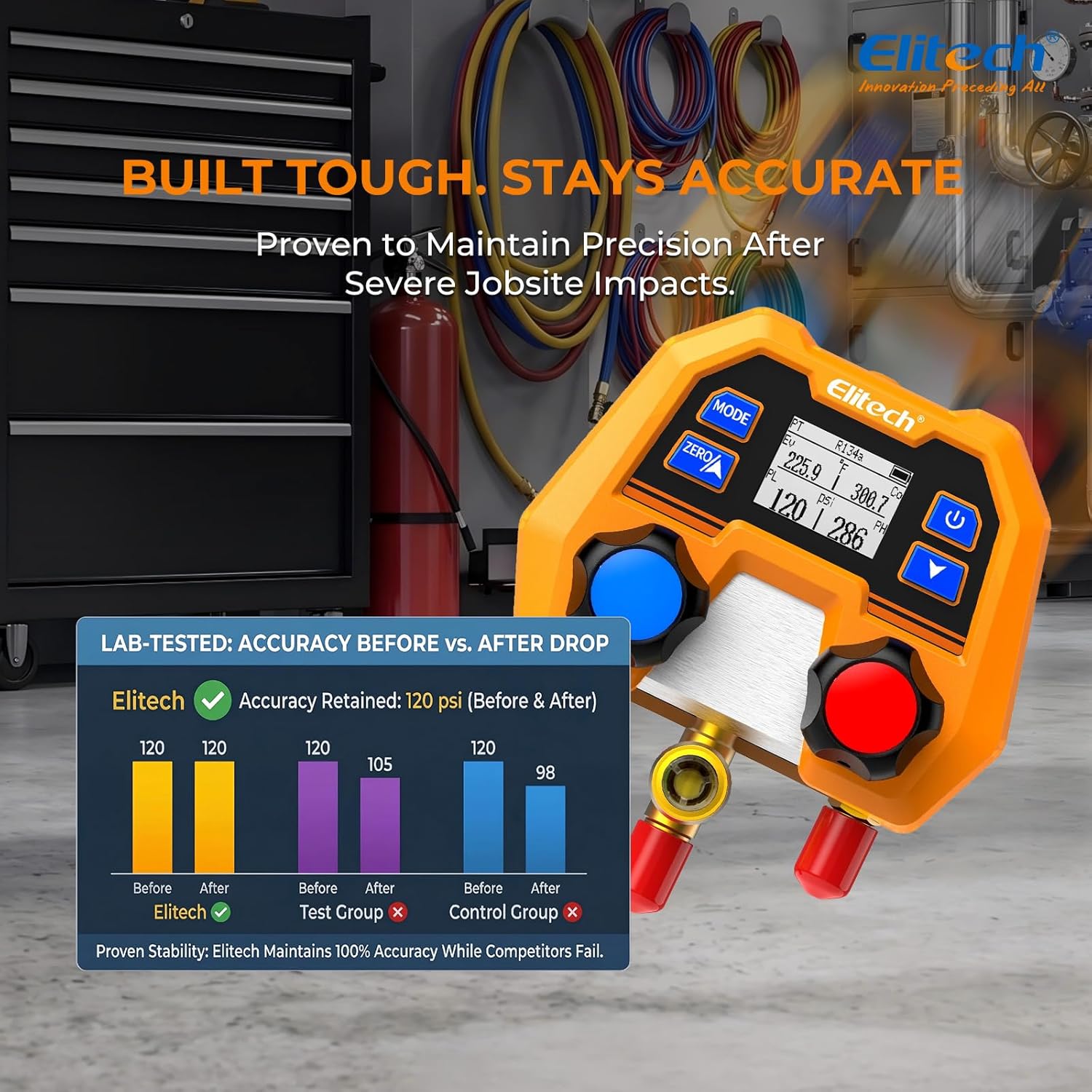 Thumbnail 5 de Elitech DMG-2SE Digital Manifold Gauge Set