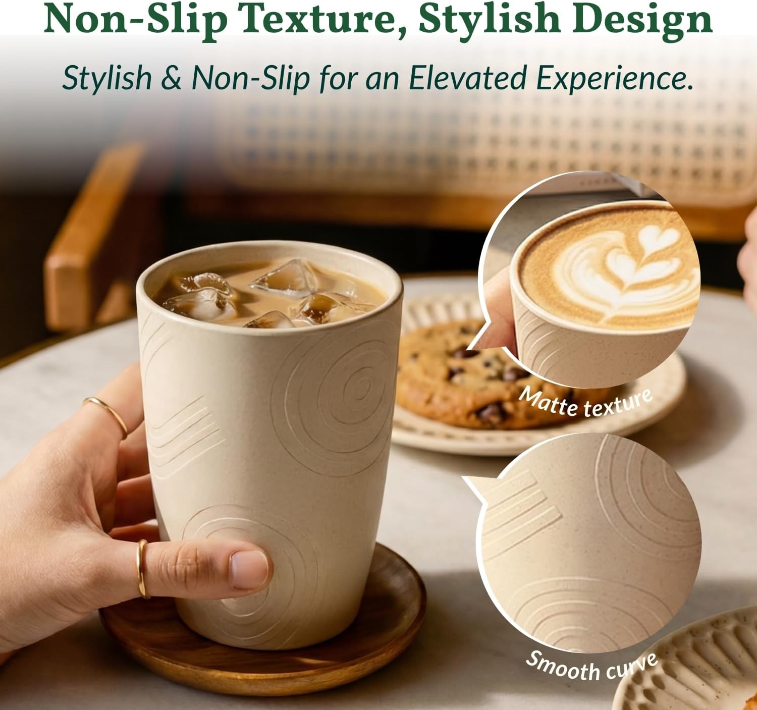 Thumbnail 3 de Homienly Unbreakable Wheat Straw Cups 6-Piece Set