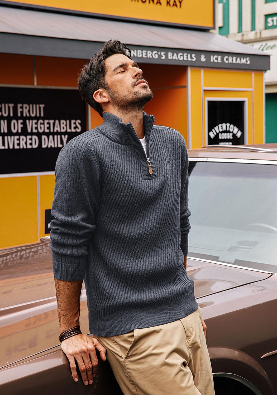 Detalle 2 de PJ PAUL JONES 1/4-Zip Rollkragenpullover