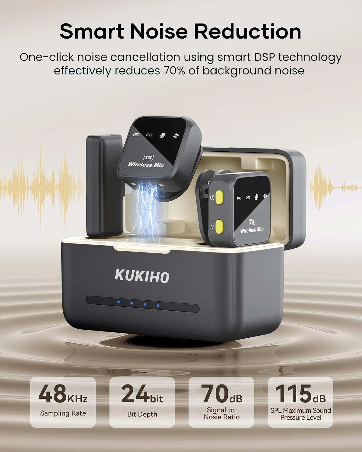 Thumbnail 5 de Wireless Lavalier Microphone 80h Battery Life ๐ค
