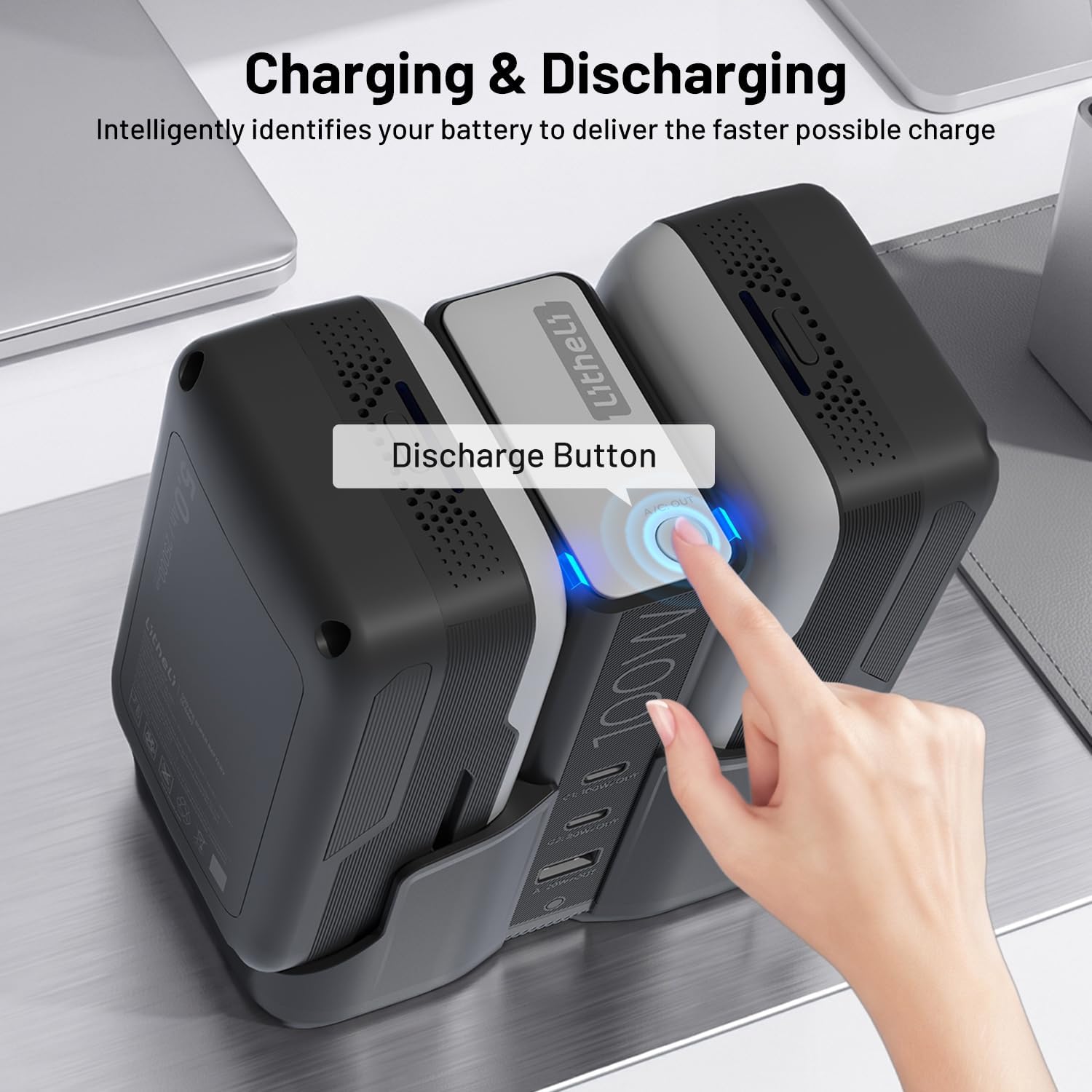 Detalle 1 de Litheli U20 battery charger