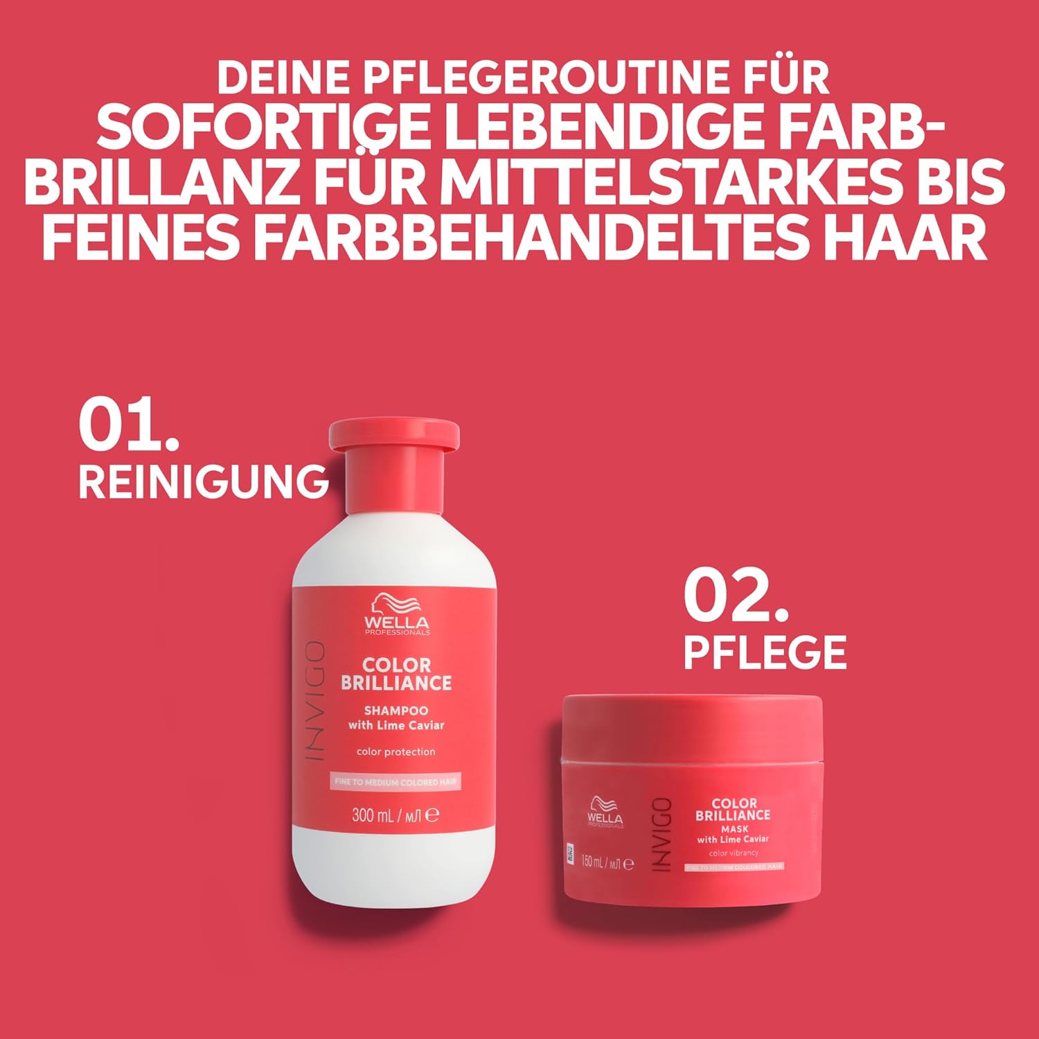 Detalle de Wella Professionals Invigo Color Brilliance Shampoo Fine – Glanzshampoo für feines, gefärbtes Haar