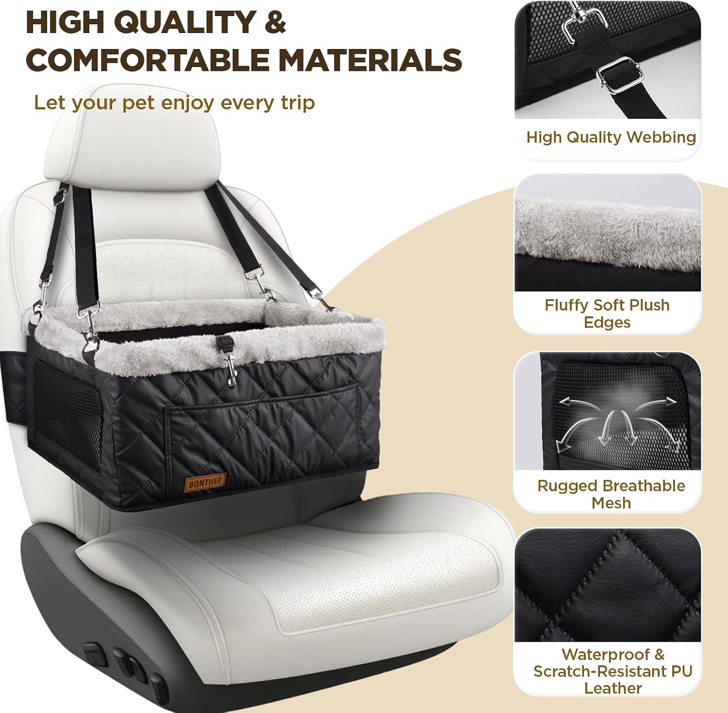 Thumbnail 3 de Dog Booster Car Seat for Small Dogs
