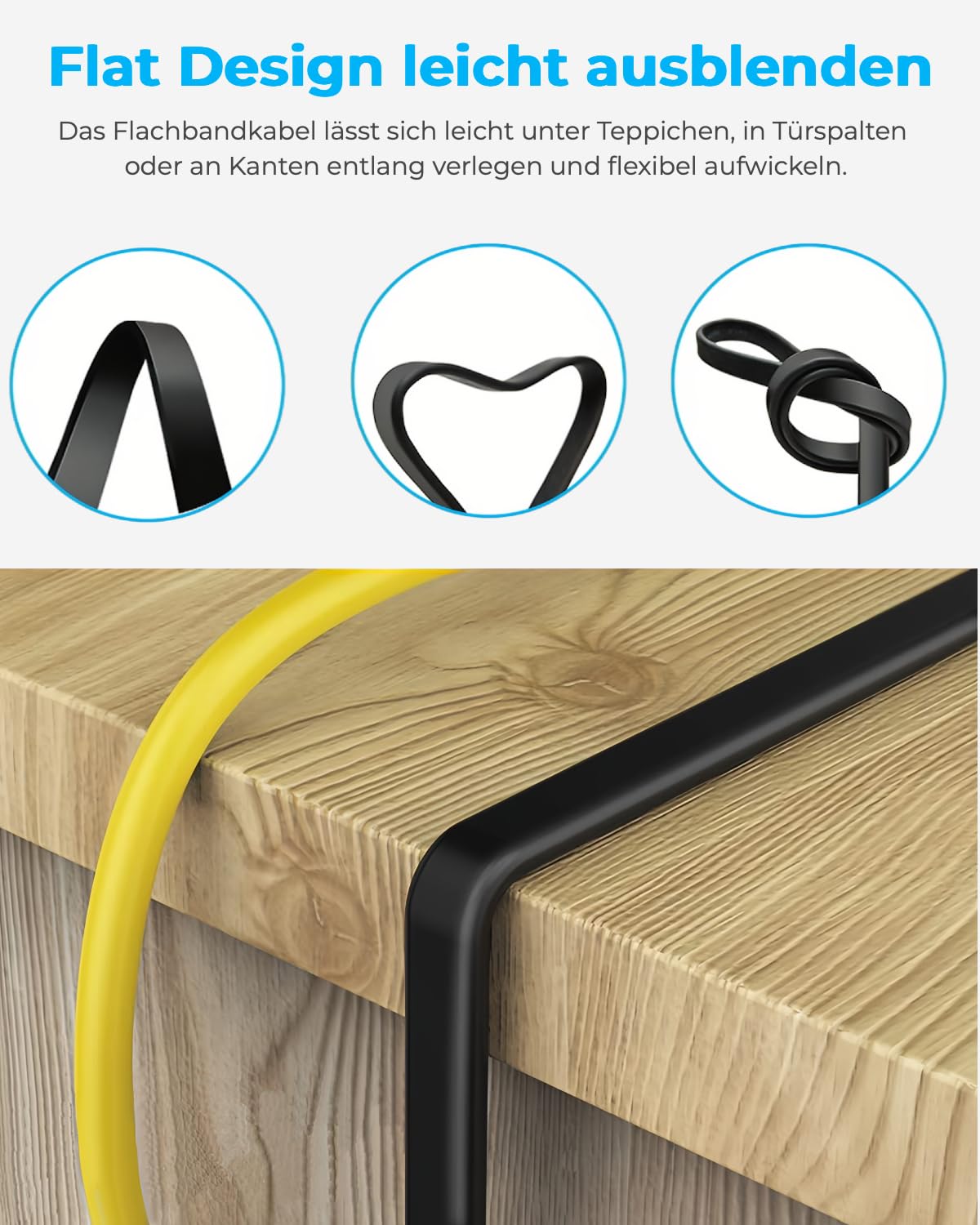 Thumbnail 3 de DDMALL CAT8 Ethernet-Kabel 20m – Hochgeschwindigkeitsnetzwerk mit flachem Design