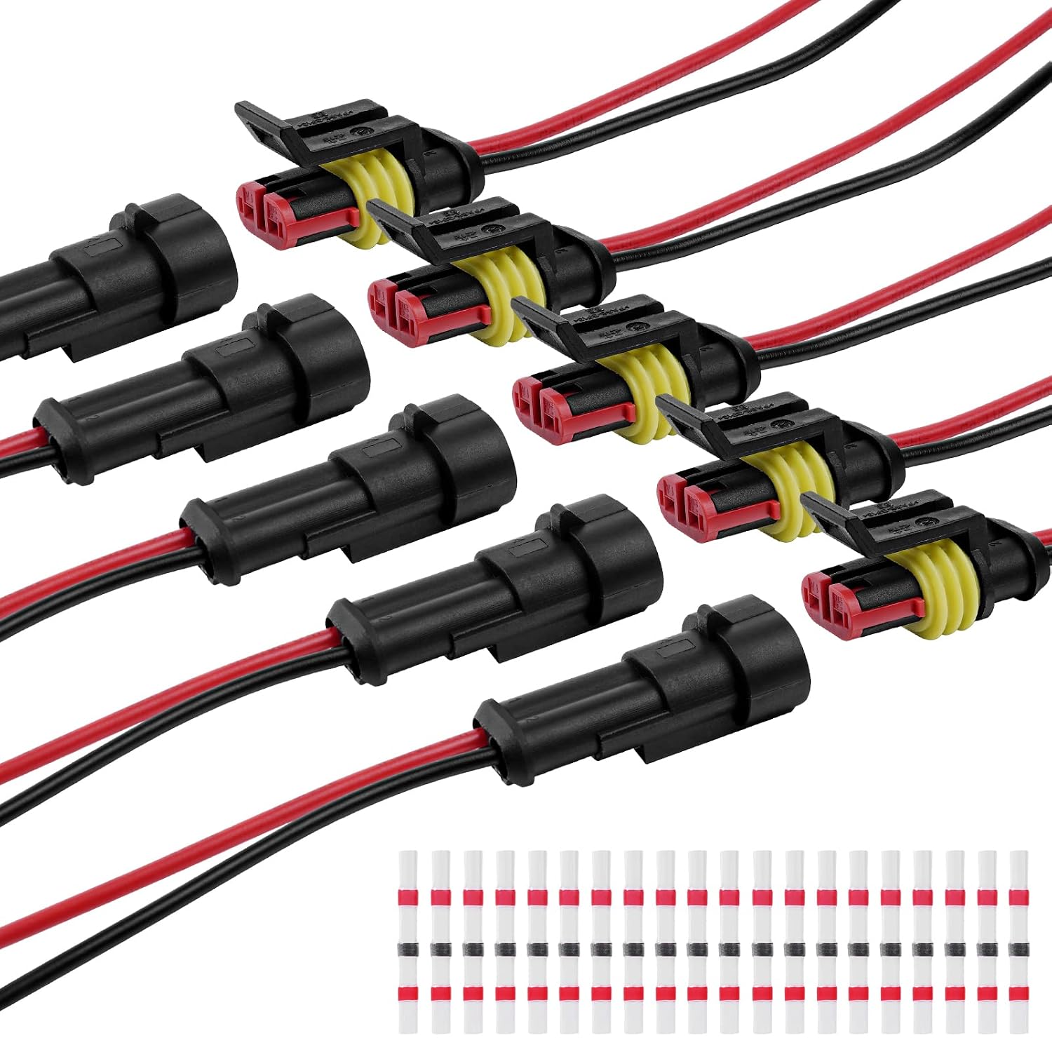 Detalle de URAQT 2 Pines Conector eléctrico impermeable 20 PCS