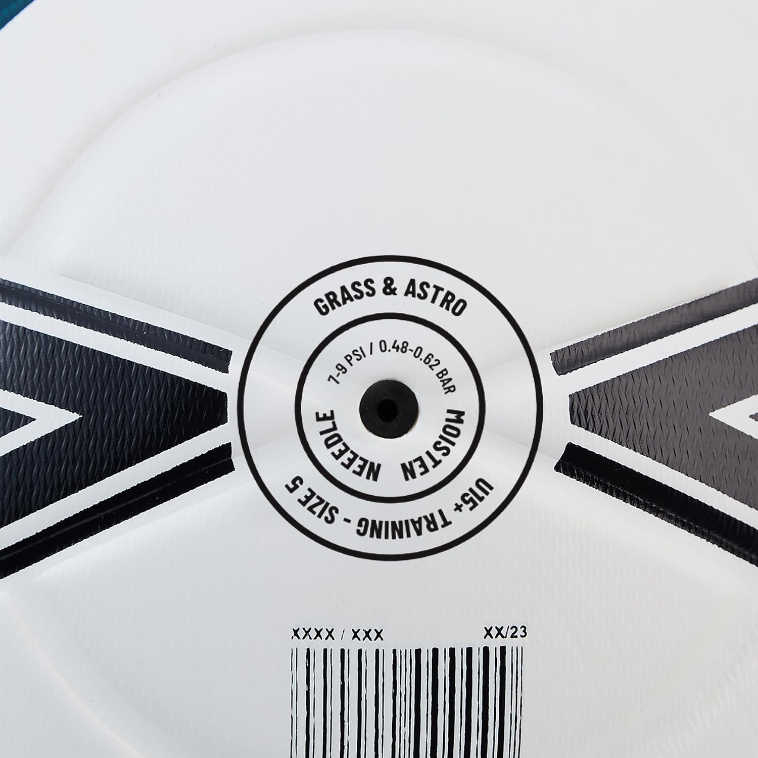 Thumbnail 3 de Mitre Impel One 24 Football (White/Black/Tidal Teal) – Size 5