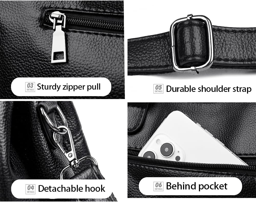 Thumbnail 2 de Sacmill Women's PU Leather Crossbody Bag — Medium with 3 Compartments