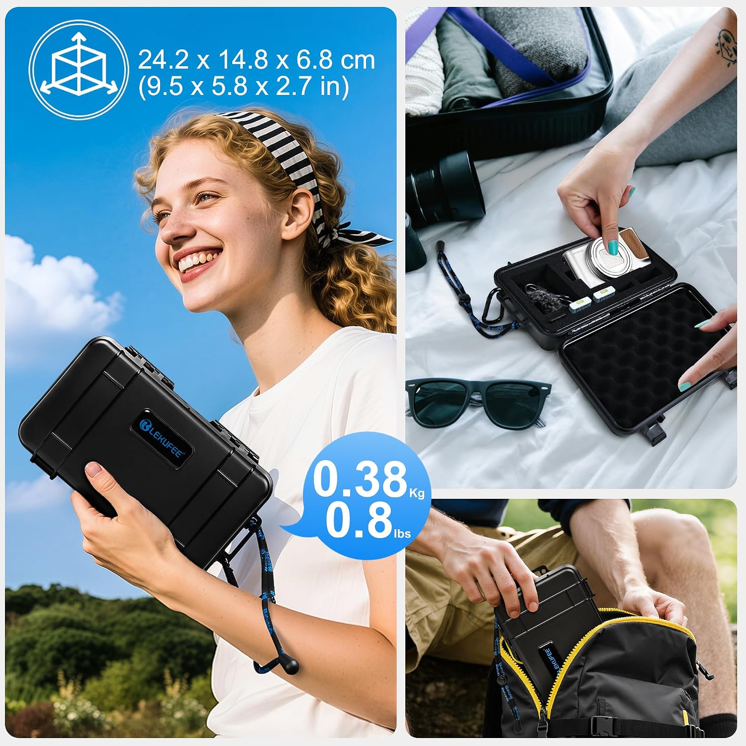 Detalle 2 de LEKUFEE Travel Waterproof Case for Canon SX740