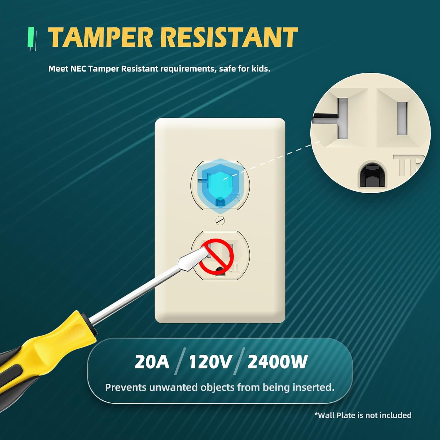 Detalle 2 de TOPELER Duplex Receptacle Outlet 20A