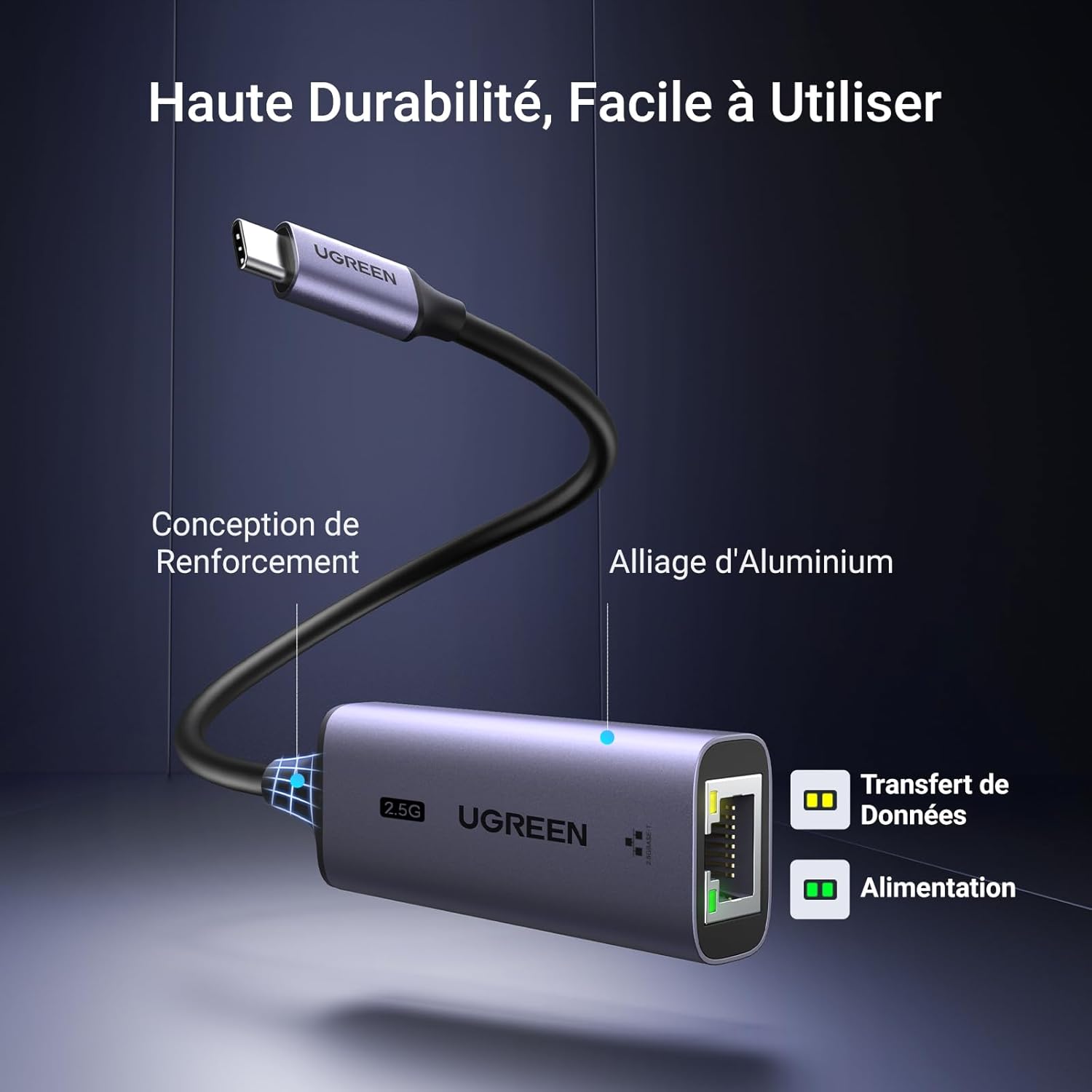 Thumbnail 6 de UGREEN Adaptateur USB-C RJ45 2,5 Gbps 📶