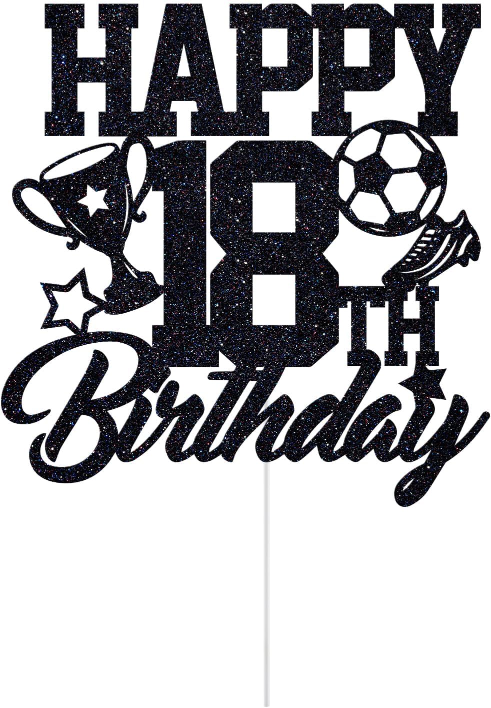 Thumbnail 1 de Soccer 18th Birthday Cake Topper