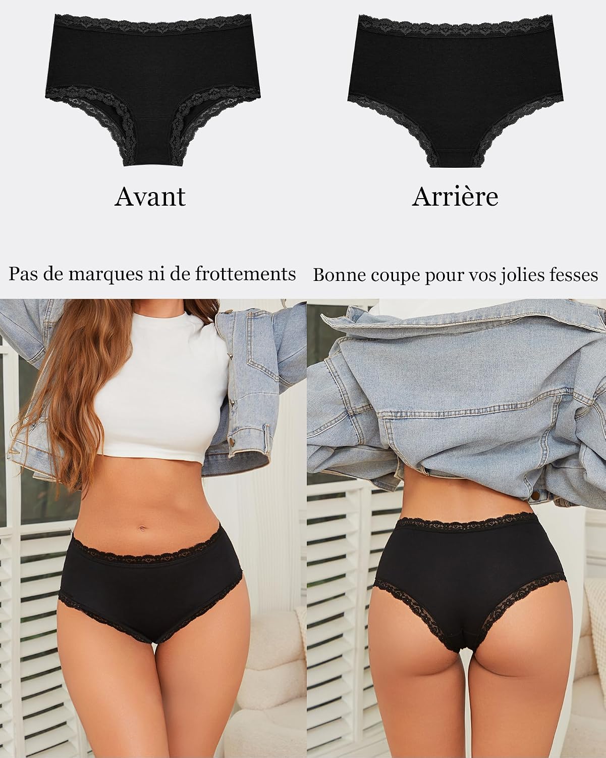 Detalle 2 de ALL OF ME Culotte femme 6-pack miâhaute đ©Č