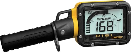 Cressi Test Digi Yellow Bar, manómetro digital de buceo