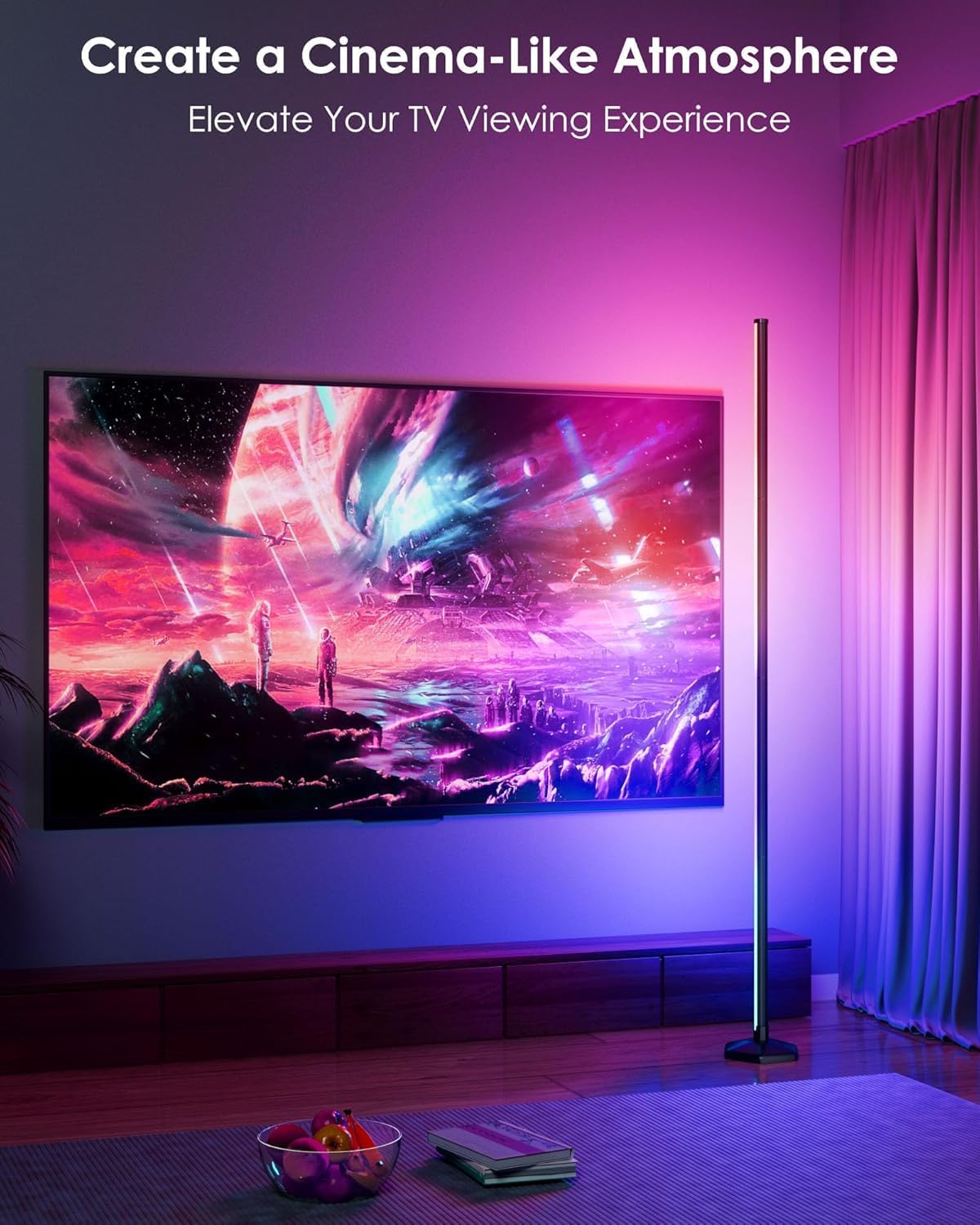 Thumbnail 6 de Uocub Corner Floor Lamp (2 Pack) – Smart RGB LED with App/Remote/Button, Music Sync