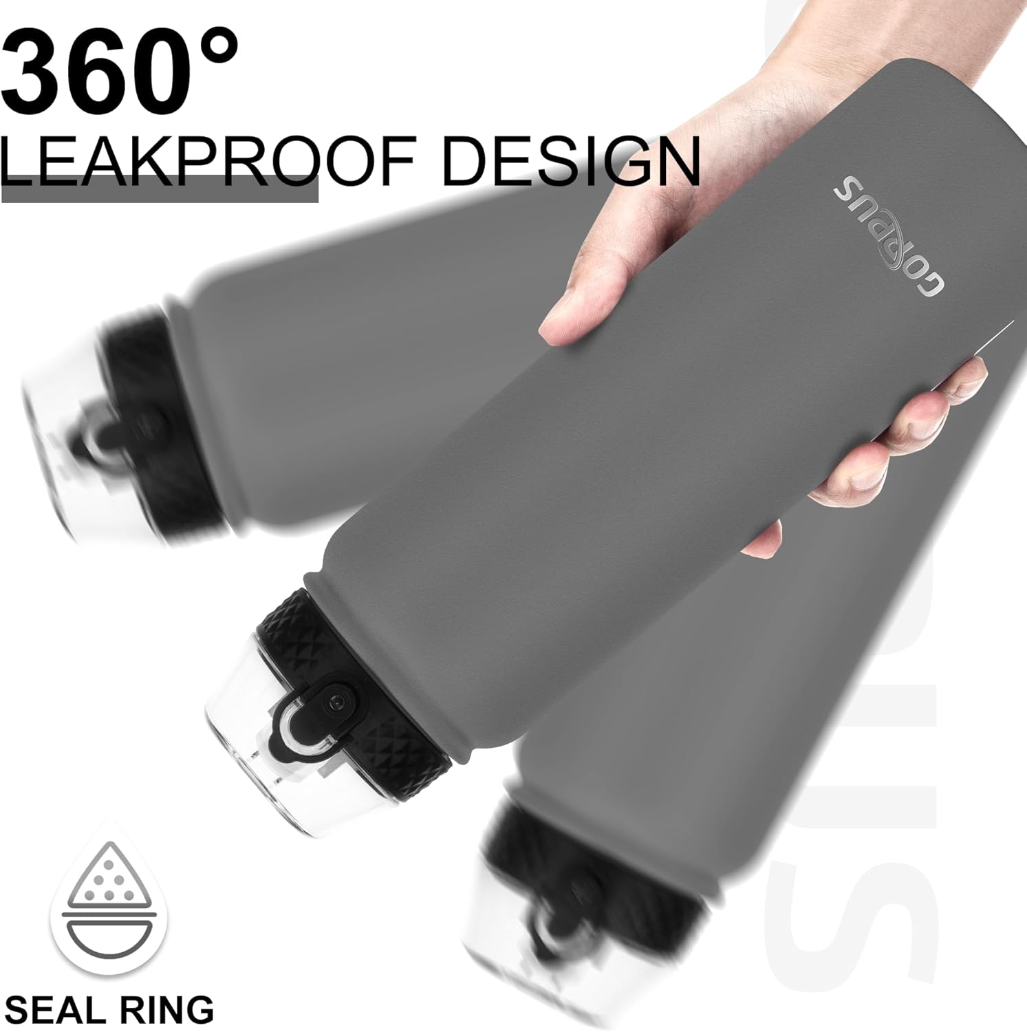 Thumbnail 3 de GOPPUS 1L Stainless Steel Water Bottle with Straw – Double Wall, Leakproof, BPA Free