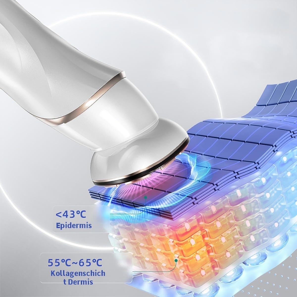 Detalle de JMFBeauty Dispositivo di radiofrequenza RF_EMS_VR per la casa – Cura viso e corpo con luce LED multipla