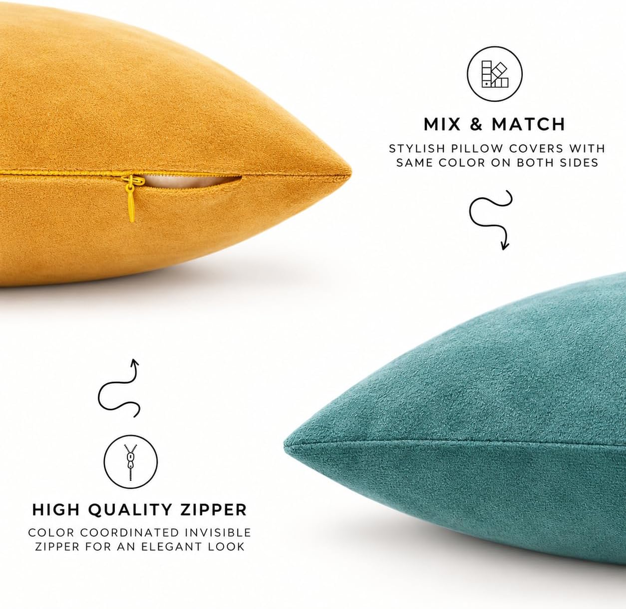 Detalle de MONDAY MOOSE 18x18 Velvet Throw Pillow Covers ๐