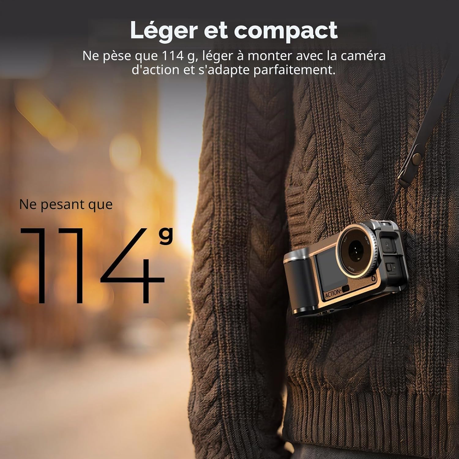 Thumbnail 6 de SMALLRIG Street Grip Kit pour DJI Osmo Action 6 – Cage en Aluminium, sangle et protections