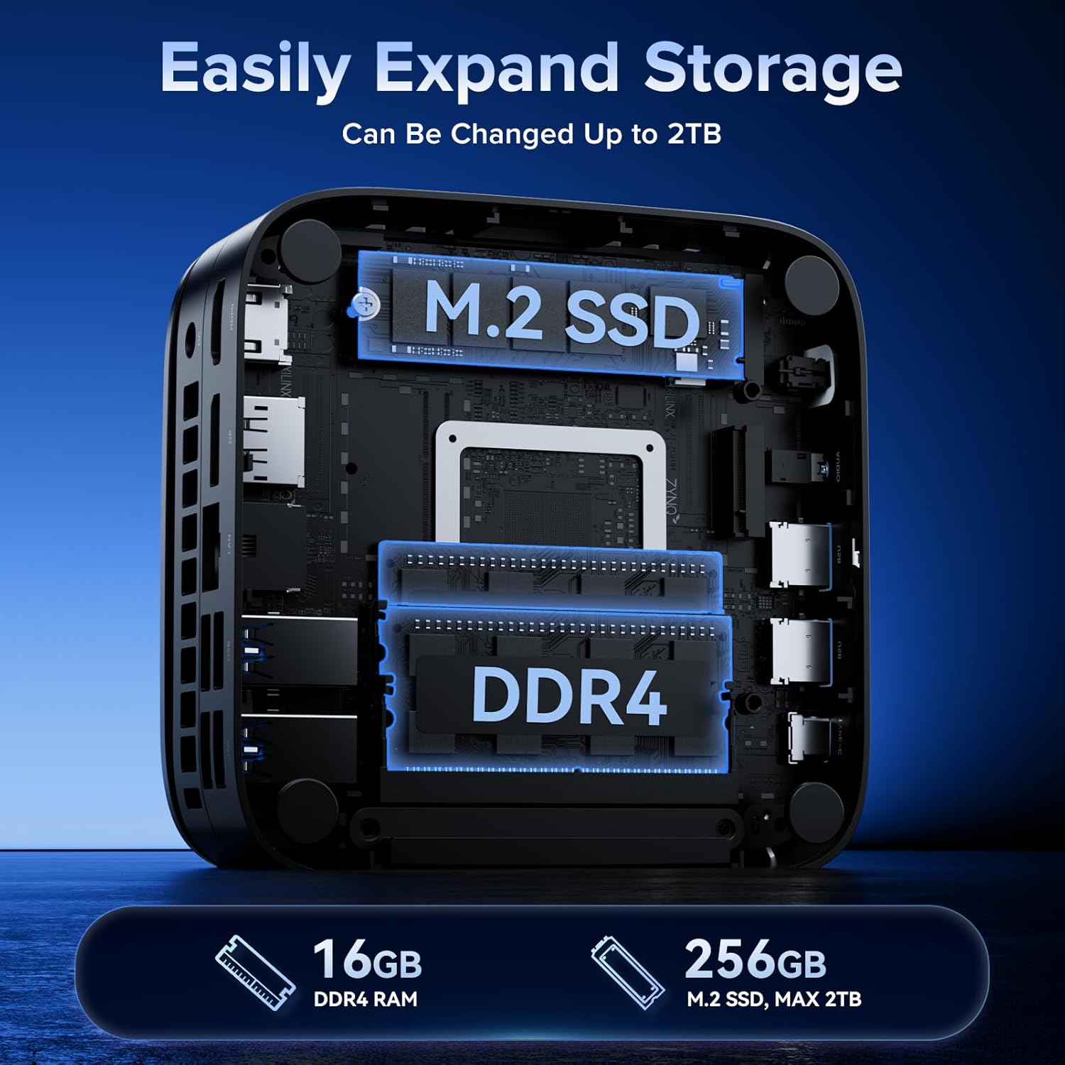 Thumbnail 4 de NiPoGi Pinova P1 Mini PC with AMD Ryzen 4300U – Compact Power for Home Office and Entertainment