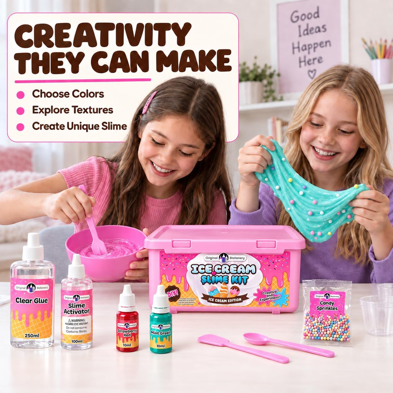 Thumbnail 1 de Original Stationery ICOS-000058 Ice Cream Slime Kit, 31-Piece DIY Set