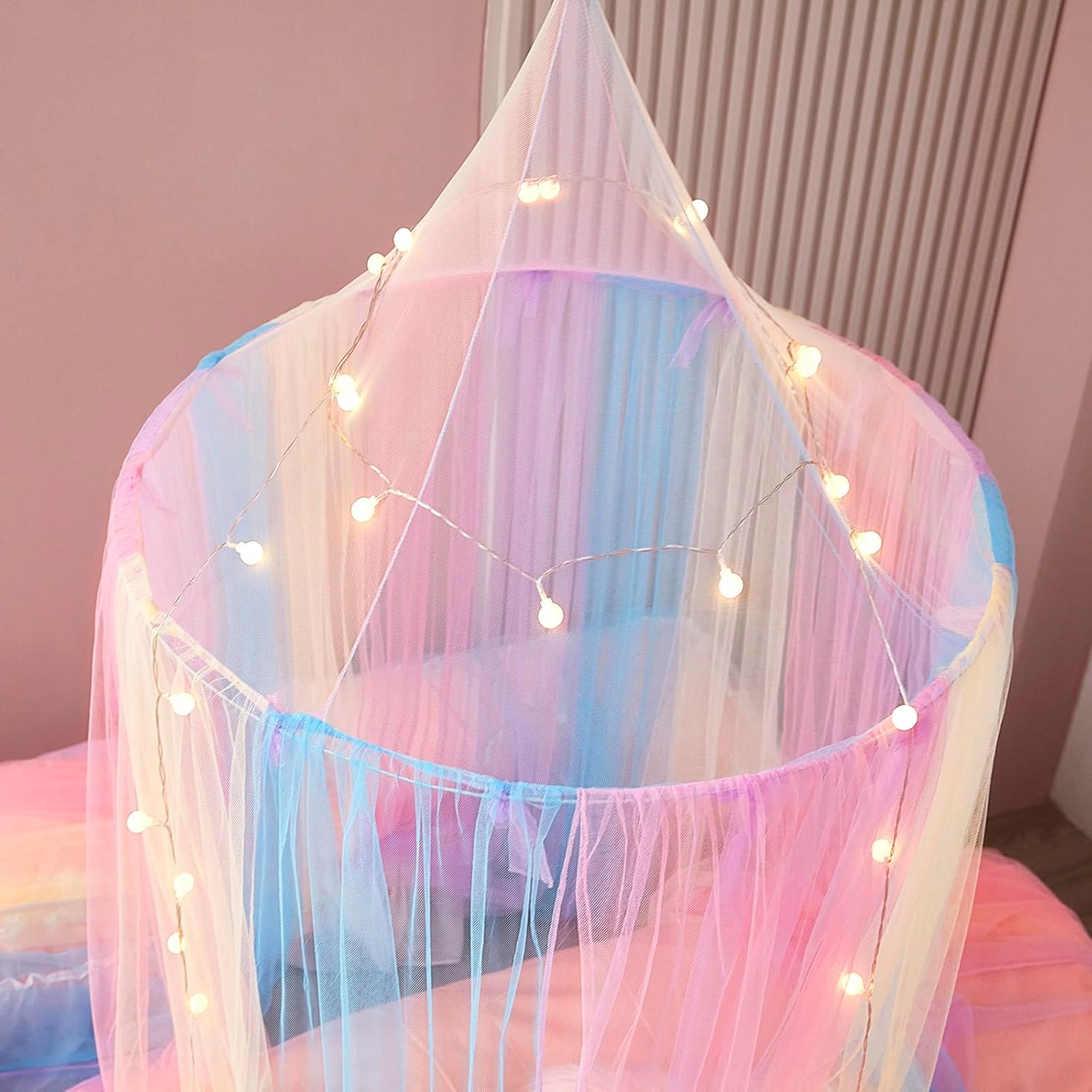 Thumbnail 6 de ZIQINPSQ Bettvorhang Regenbogen