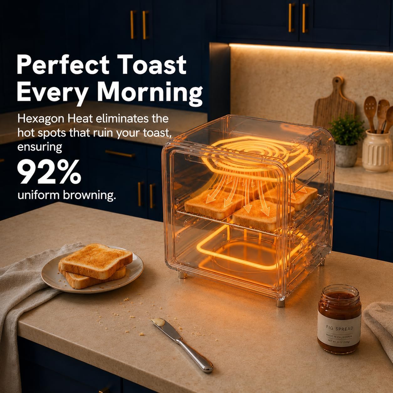 Detalle de VAL CUCINA 6-in-1 Air Fryer Toaster Oven Combo