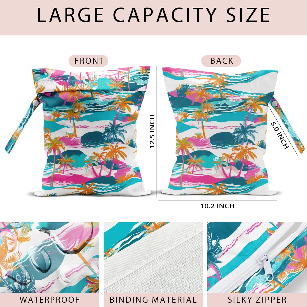 Detalle 2 de zcyxuuw Wet Bag 10.2 × 12.6 Inches