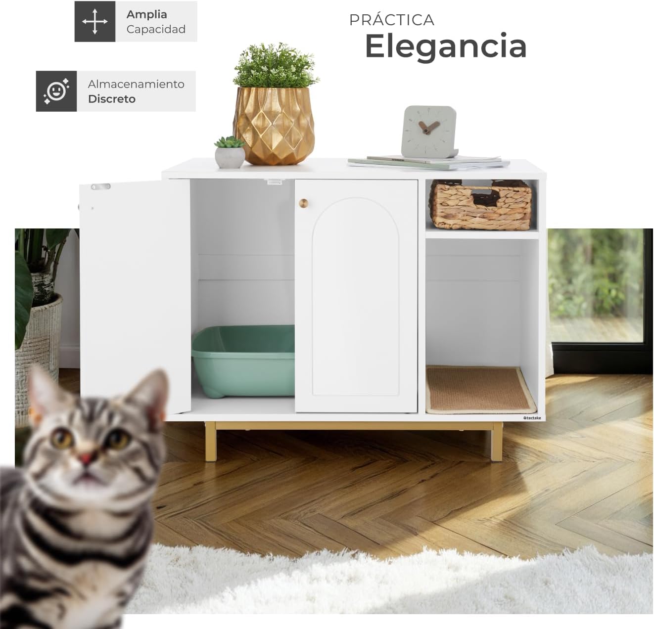 Thumbnail 6 de tectake® Mueble arenero 80 x 52 x 61,5 cm