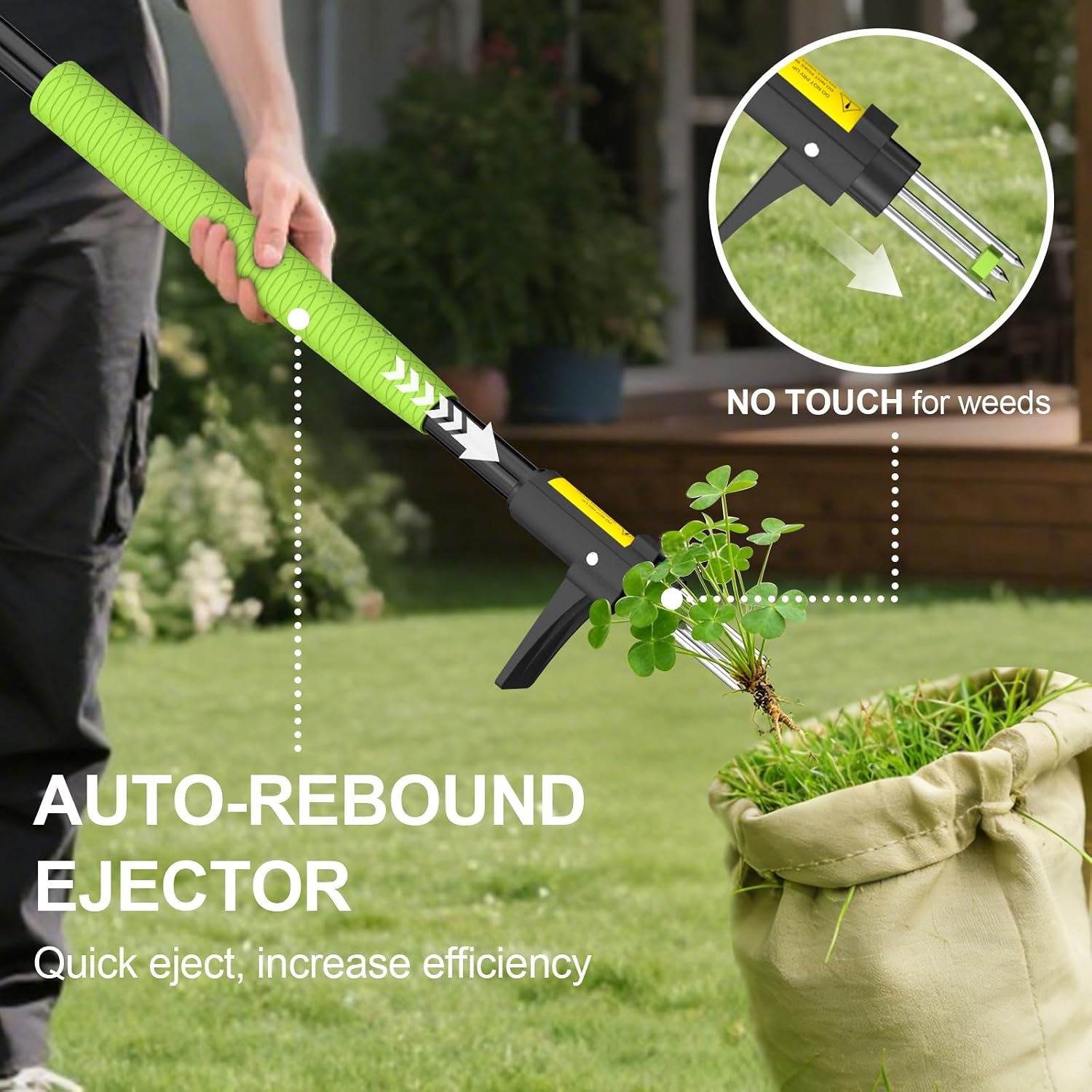 Detalle de Ergohortus Weed Remover Tool — Stand Up Weeder for Root Removal