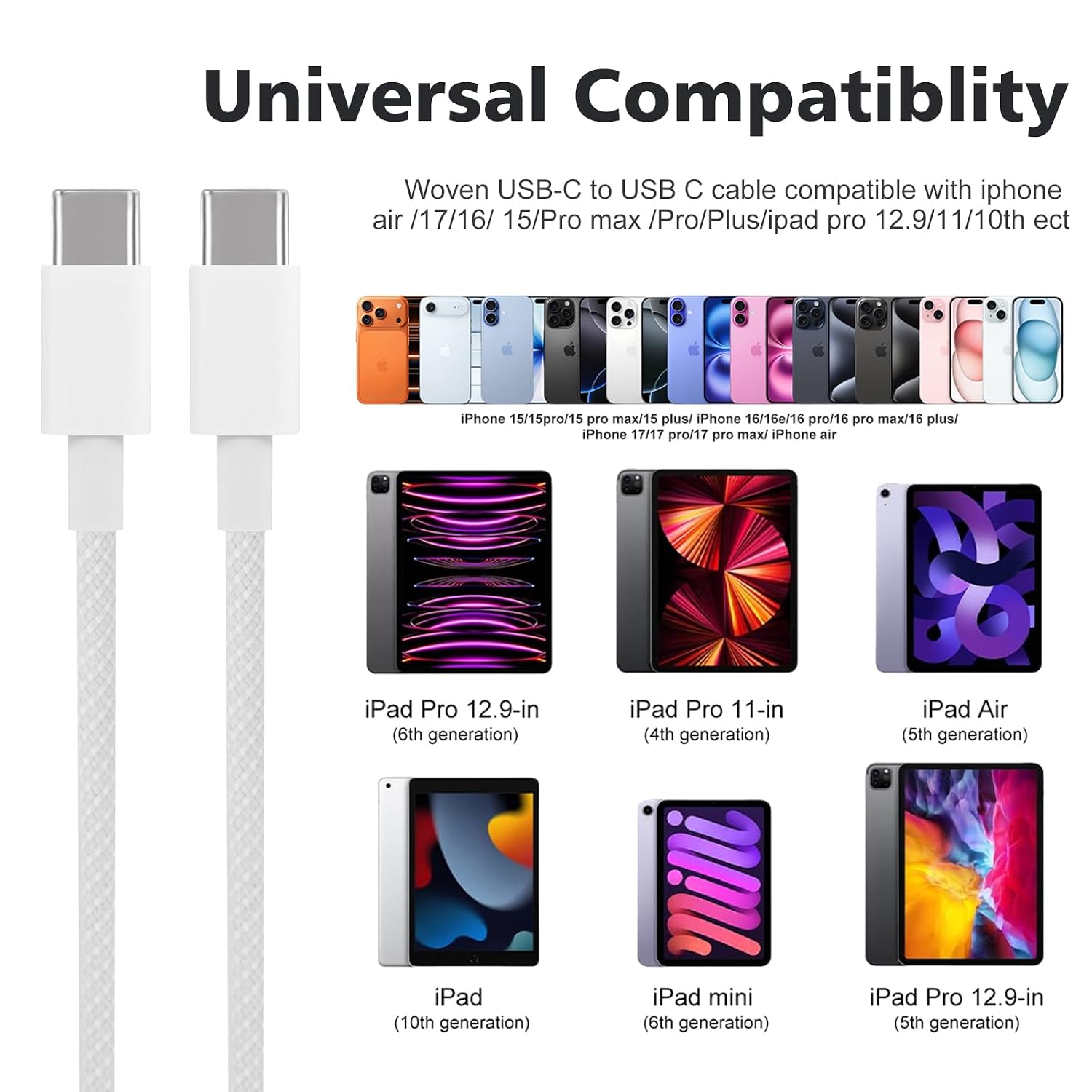 Detalle 2 de Newbetelas USB-C charging cable 10 ft