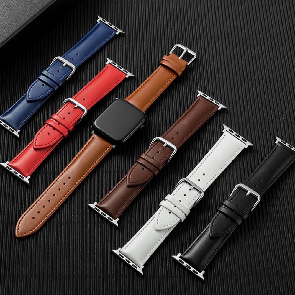 Thumbnail 6 de SZYXMY Leather Apple Watch Strap 49mm
