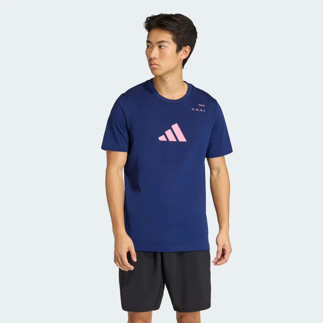 Detalle de Camiseta estampada de pádel Adidas Category – Azul