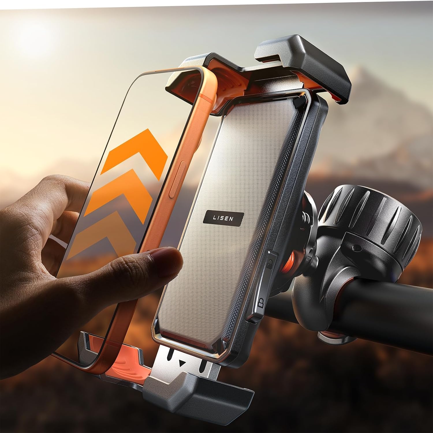 Detalle de LISEN iPhone 17 Bike Phone Holder