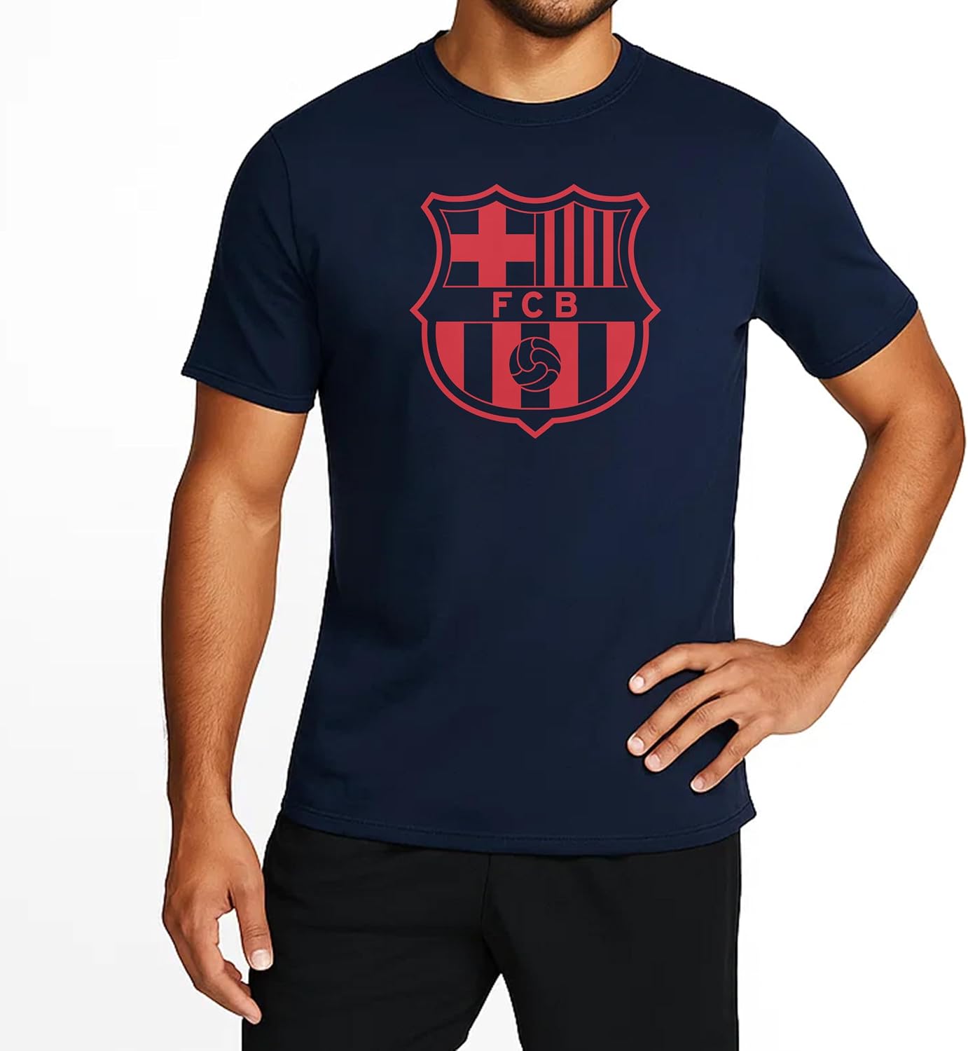 Detalle de Icon Sports męski T-shirt UEFA Champions League, krótki rękaw, bawełna 120 g