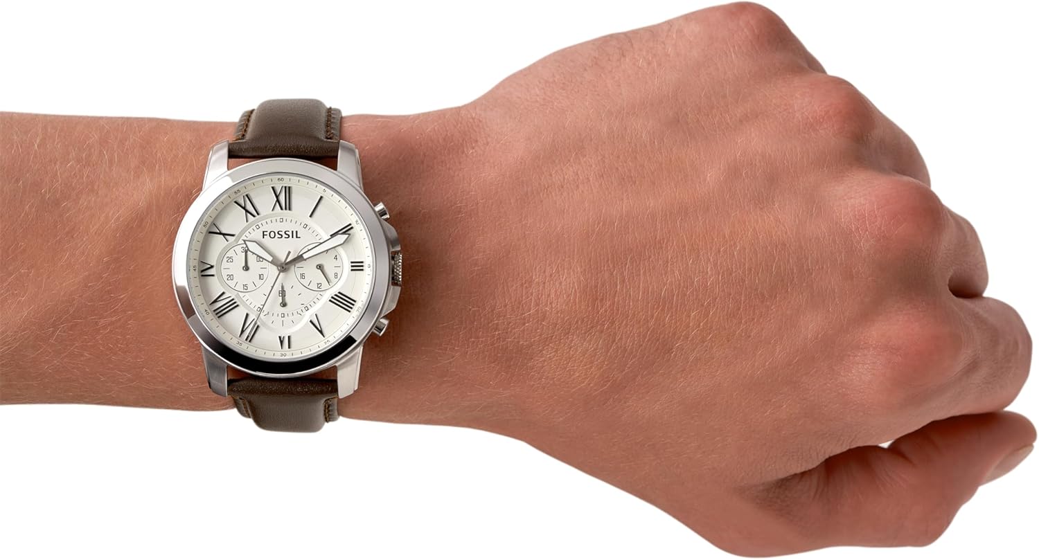 Thumbnail 3 de Fossil Grant orologio da uomo: cronografo al quarzo con scelta tra bracciale in acciaio o cinturino in pelle