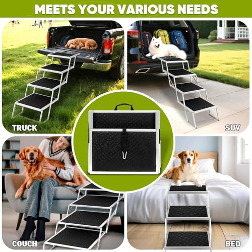 Thumbnail 6 de Extra Wide Dog Stairs Foldable Ramp 200 lbs
