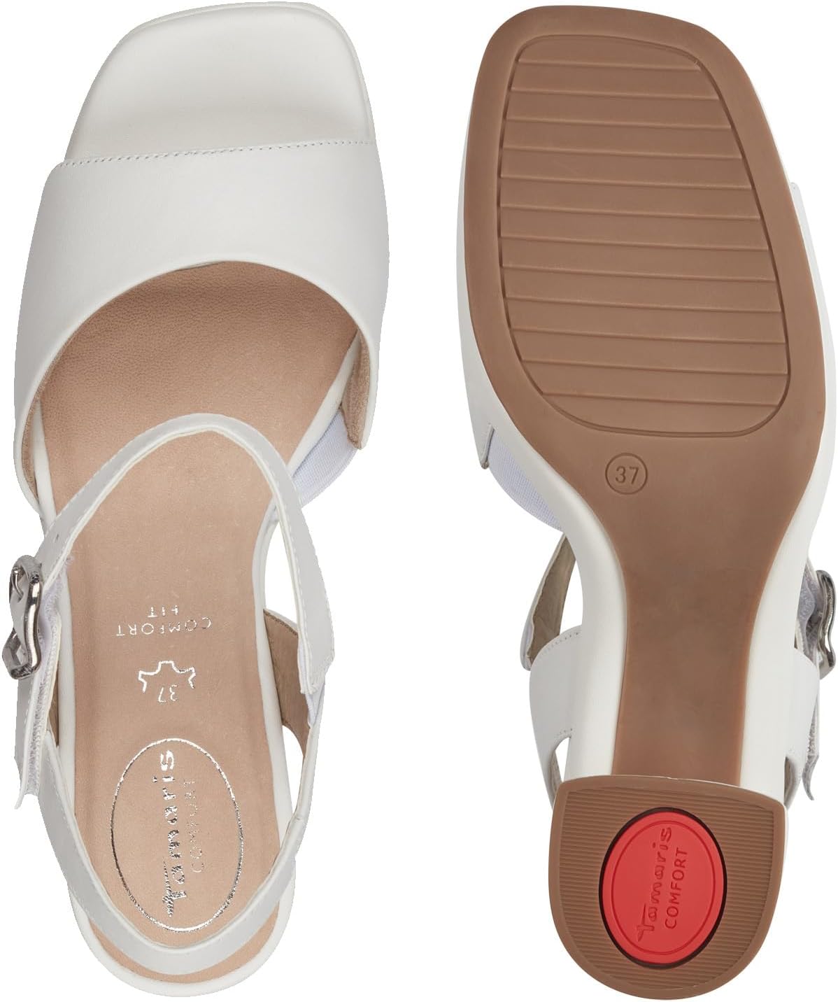 Detalle de Tamaris Comfort Sandalette 8-8-88309-20 Comfort fit – Hallux-freundlich, Leder und Wide Fit