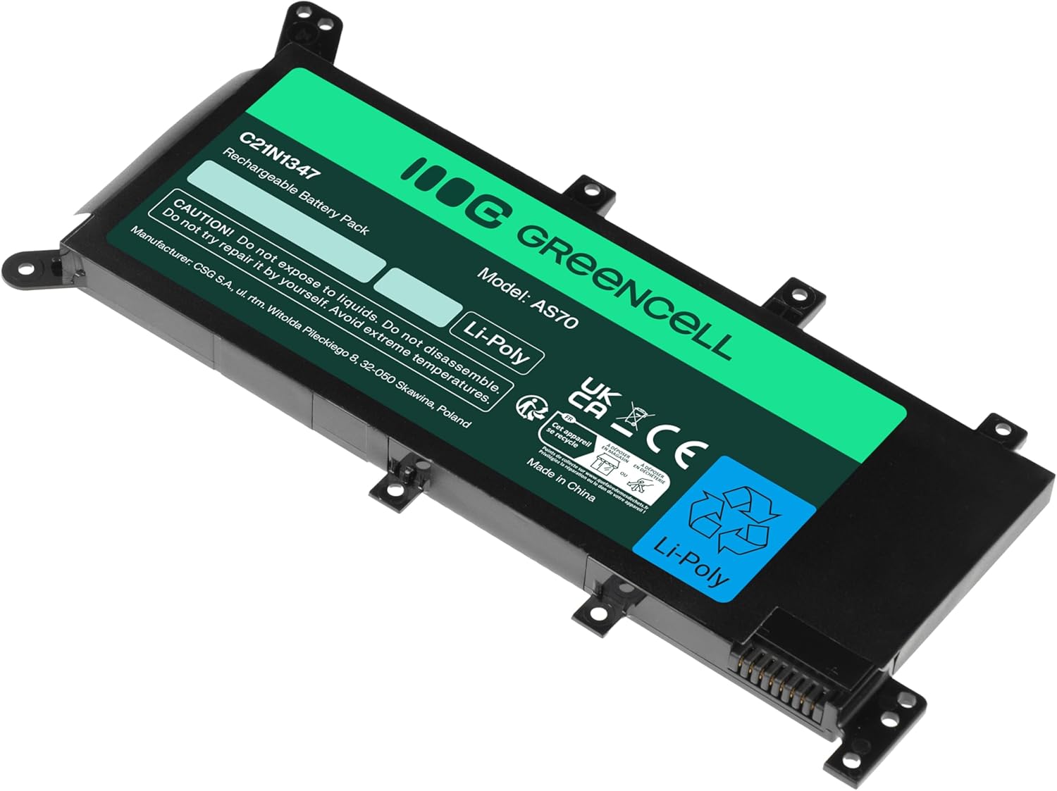 Thumbnail 2 de Greencell Batteria C21N1347 da 7,6 V e 4000 mAh per portatili Asus (serie A555, F555, K555, R556, X555)