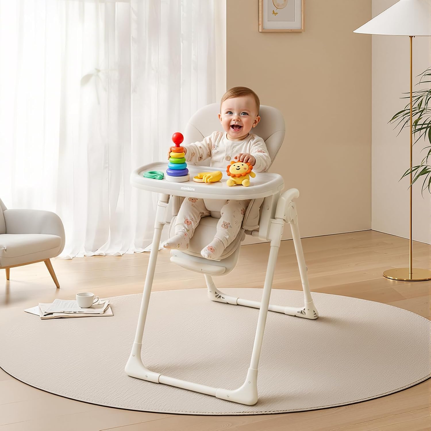 Thumbnail 6 de Minikins Foldable High Chair, Beige