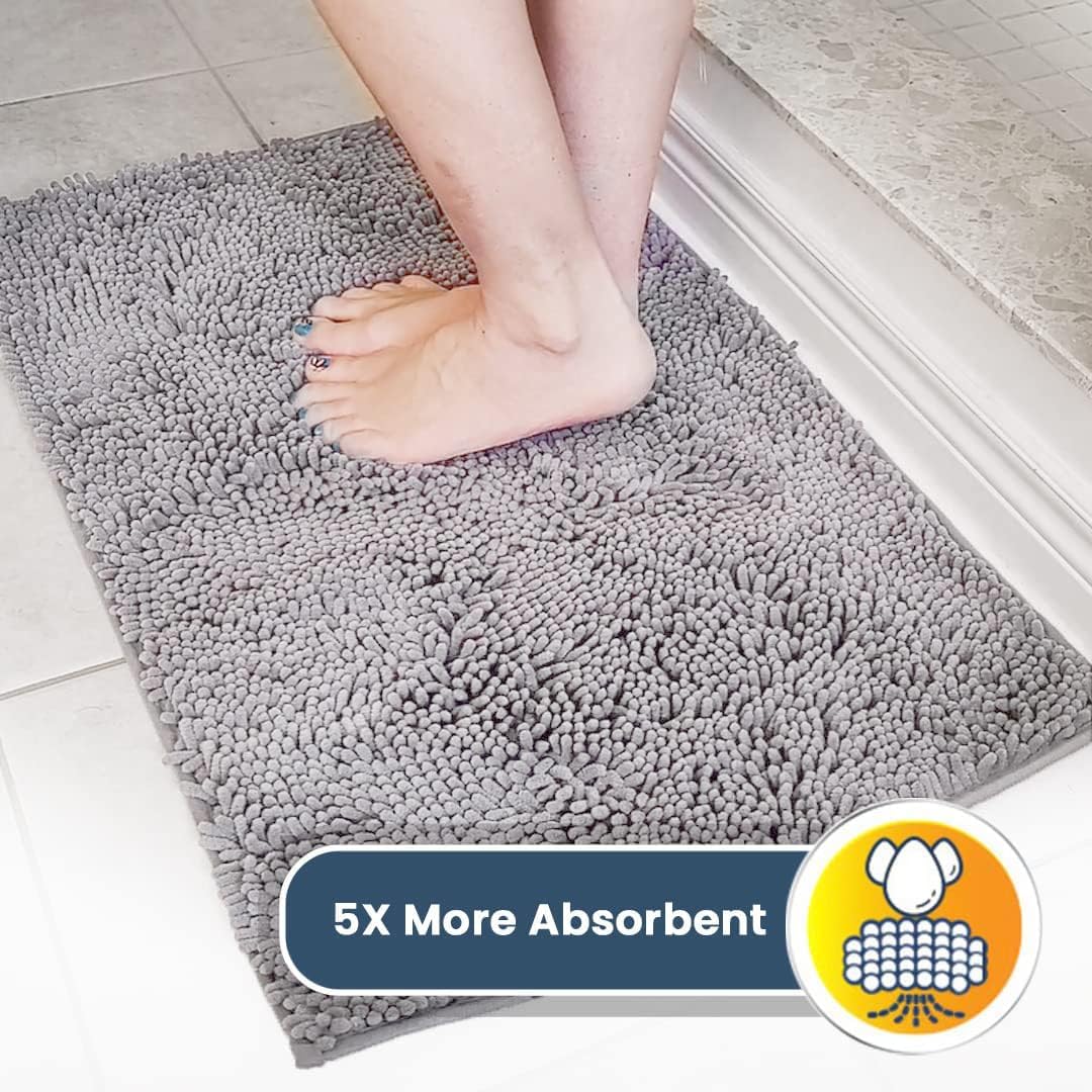 Detalle de Muddy Mat® Microfiber Chenille Door Mat (36 x 120 inches) — Ultra-Absorbent, Non-Slip, Machine Washable