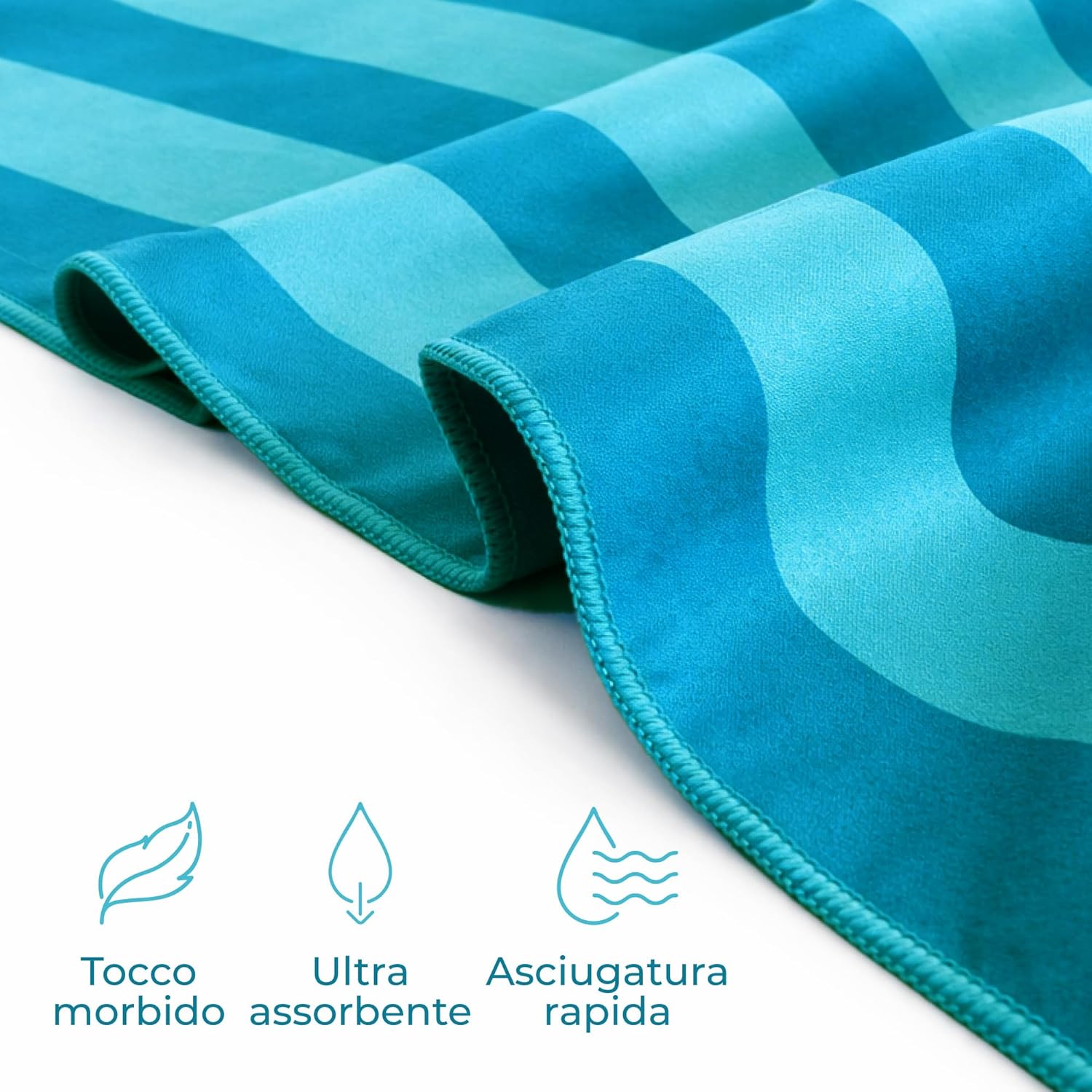 Detalle de Zenacross telo mare in microfibra 180x90