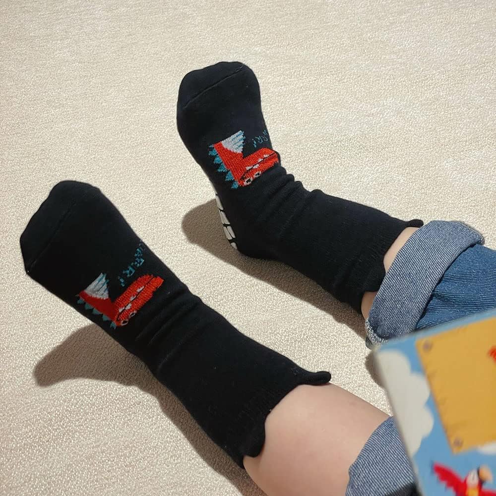 Detalle de FedMois 5er Pack Baby Kleinkinder ABS rutschfeste Sneaker Socken mit Tiermotiven aus Baumwolle