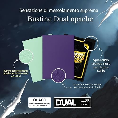 Detalle de Dragon Shield AT-15064-100 Standard Size Matte Dual Sleeves – Special Edition cobalt/silver
