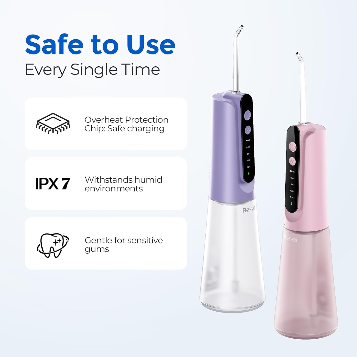 Detalle 2 de Bezvoi Water Flosser 270 mL Tank