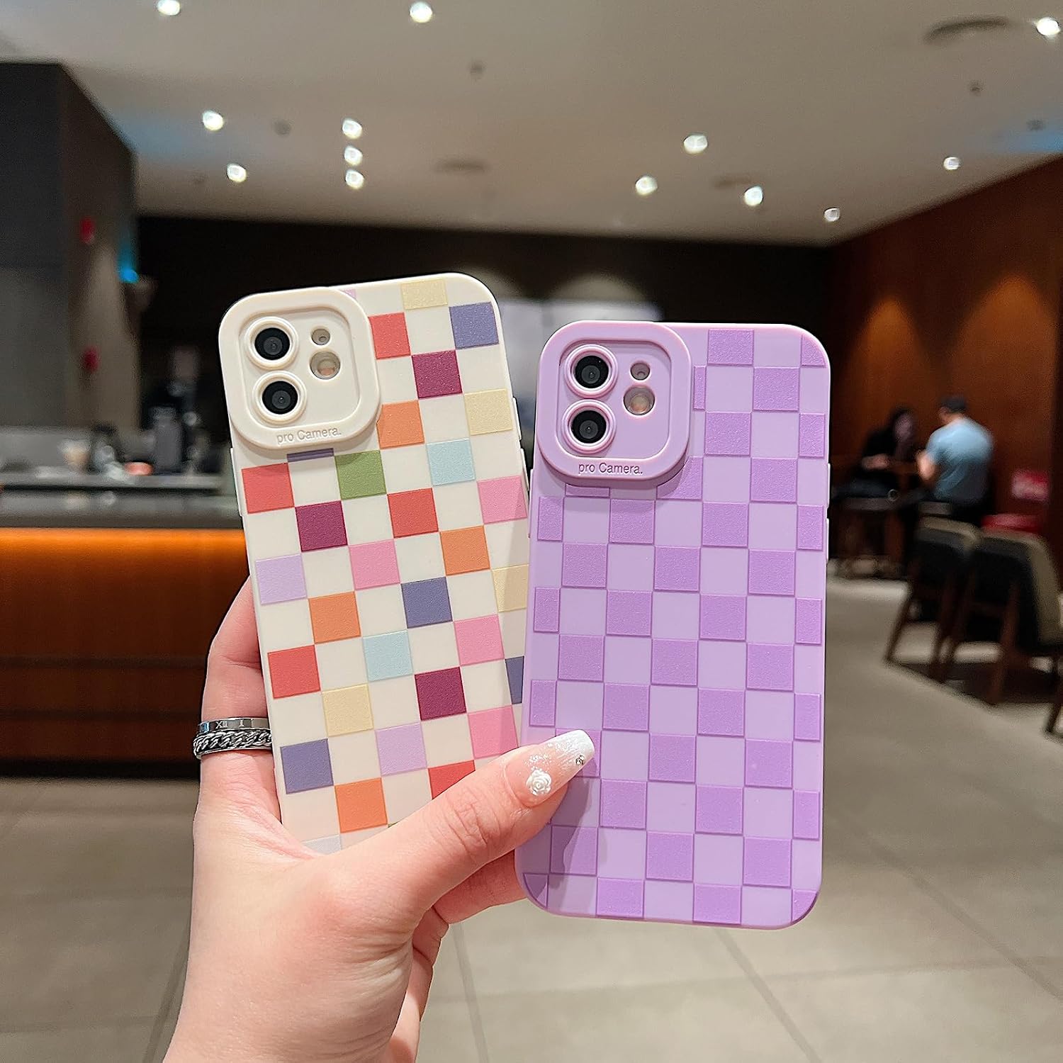 Thumbnail 6 de YUMUPIFE Plaid Pattern Phone Case for iPhone 16 Pro Max, Soft TPU