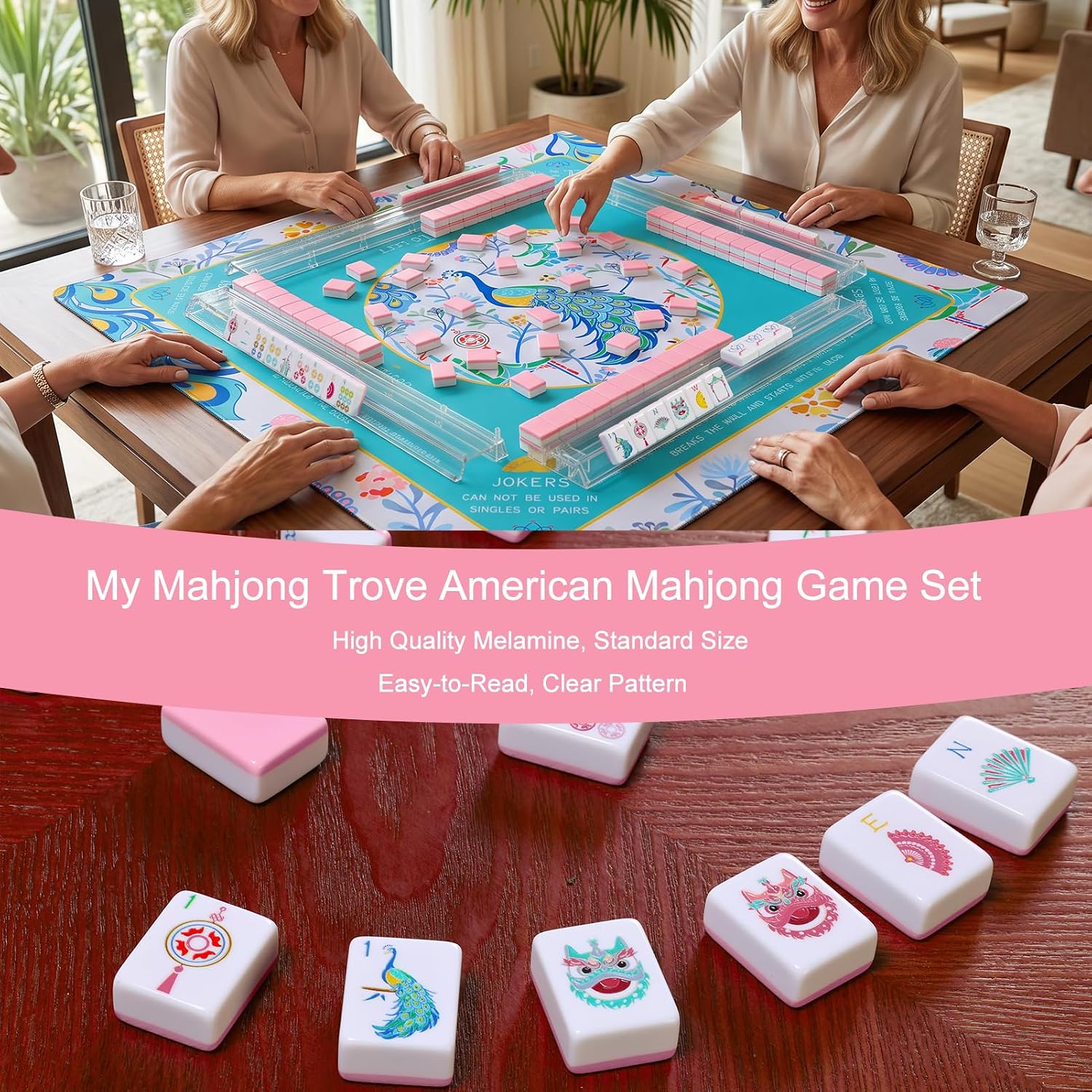 Detalle 1 de Mahjong Tile Set, 1.2-Inch Tiles