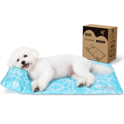 Nobleza Manta Cama Refrescante para perros y gatos (77x50 cm) con almohada cervical y gel auto-refrigerante