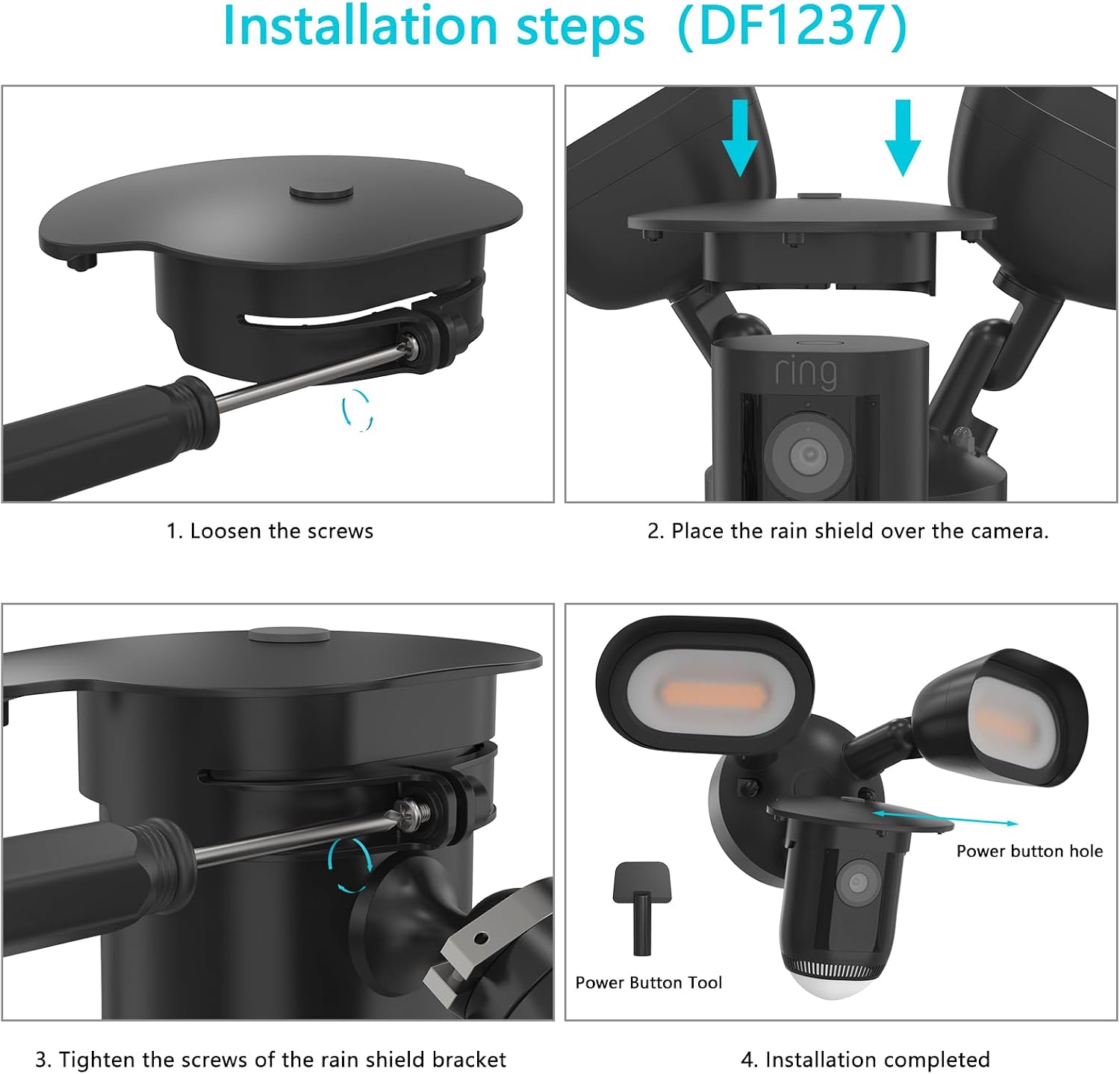 Thumbnail 6 de TIUIHU Kamera Regenschutz für Ring Floodlight Cam Wired Pro – zuverlässiger Schutz vor Wetterextremen