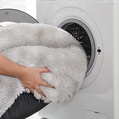 Detalle 2 de WESTERN HOME WH LBUS23CB06SGM= 20-Inch Donut Pet Bed, Washable Faux Fur